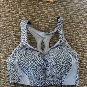 Gray Patterned Sports Bra